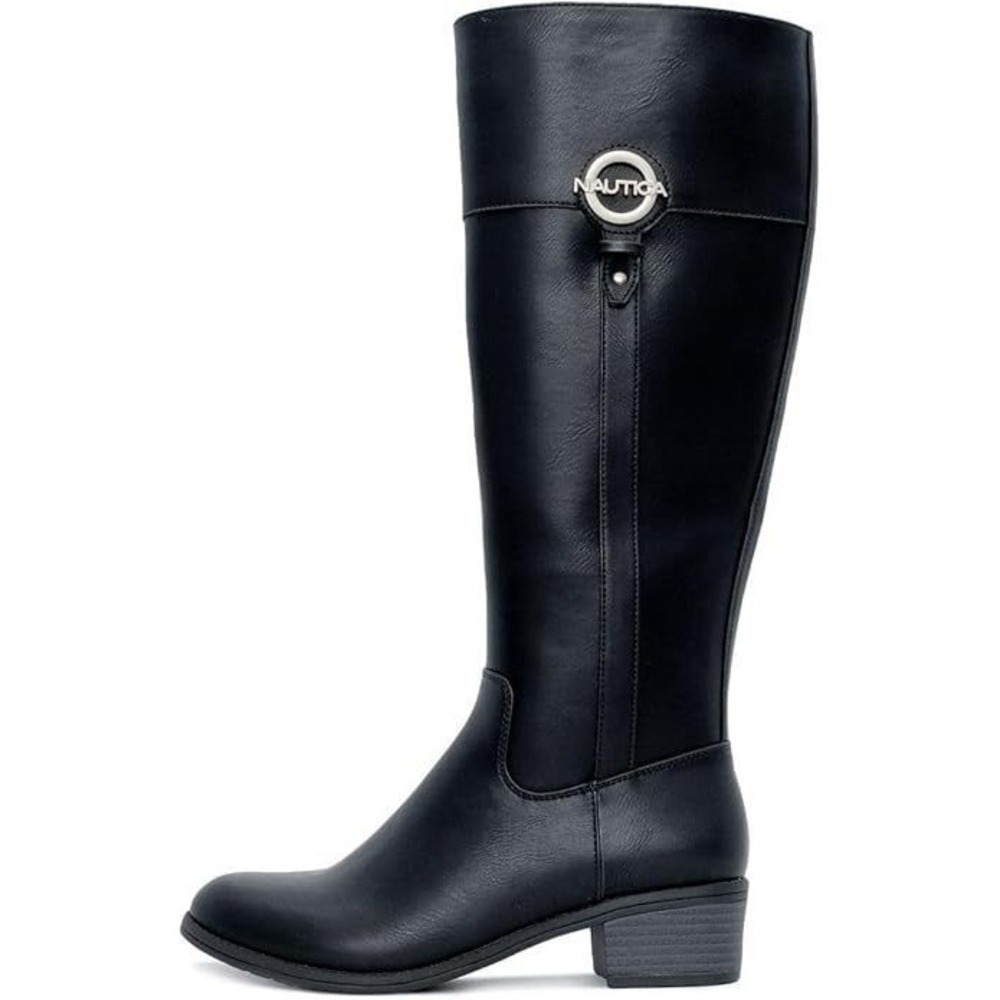 Nautica‎ Women's Tall Shaft Knee-High Ginger Lily Riding Boots Black - Sz 6.5